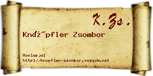 Knöpfler Zsombor névjegykártya